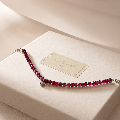 Garnet Beaded Bracelet