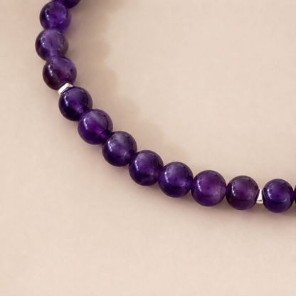 Amethyst Beaded Bracelet