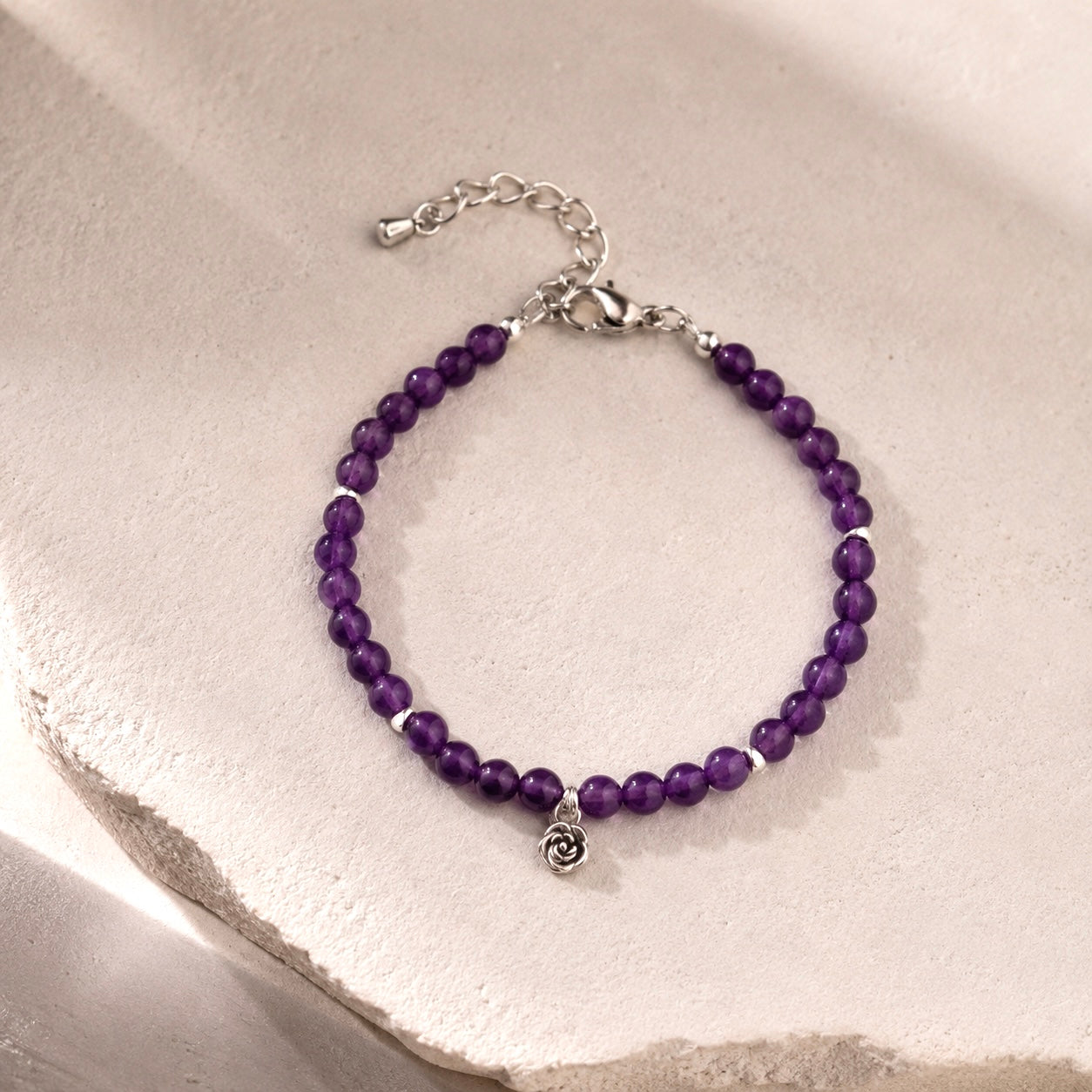 Amethyst Beaded Bracelet