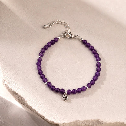 Amethyst Beaded Bracelet