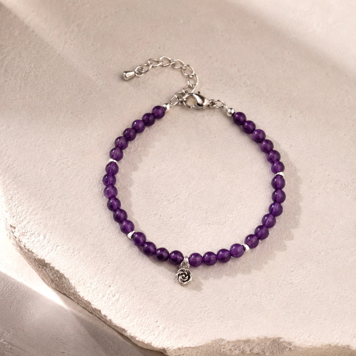 Amethyst Beaded Bracelet