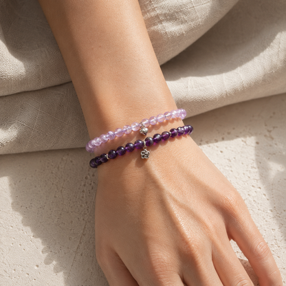 Amethyst Beaded Bracelet