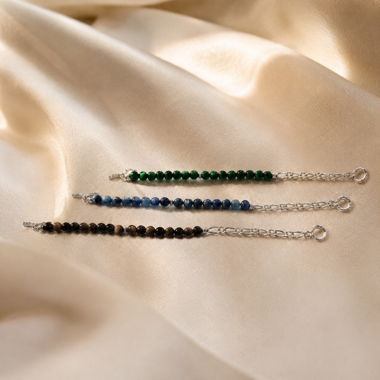Obsidian Unisex Toggle Chain Bracelet