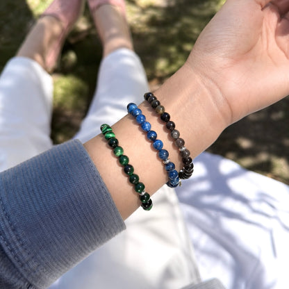 Obsidian Unisex Toggle Chain Bracelet