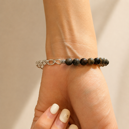 Obsidian Unisex Toggle Chain Bracelet