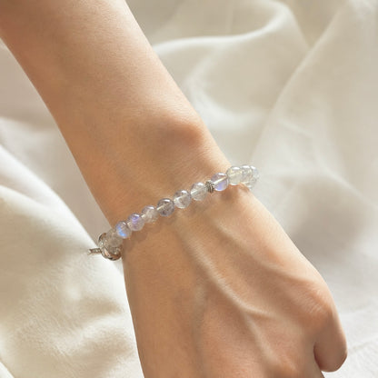 Grey Moonstone Toggle Chain Unisex Bracelet