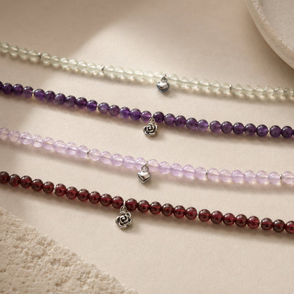Amethyst Beaded Bracelet