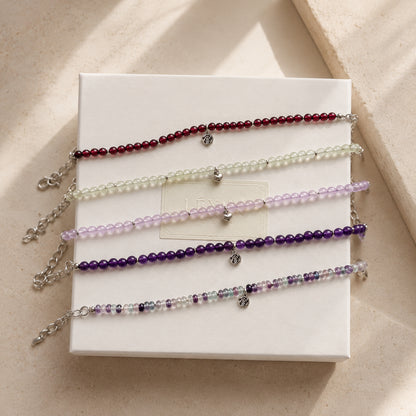 Garnet Beaded Bracelet