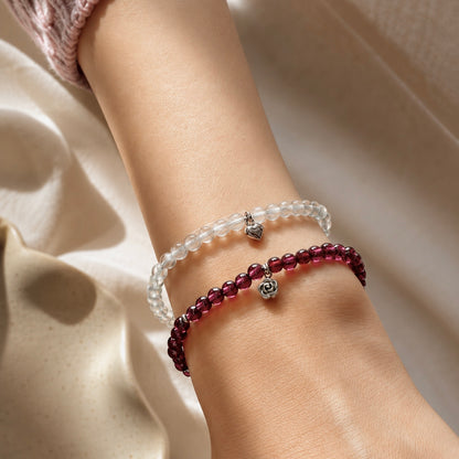 Garnet Beaded Bracelet